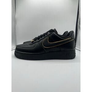Nike Air Force 1 Low ‘07 Essential “Black Gold Swoosh” size 7.5 women’s used
